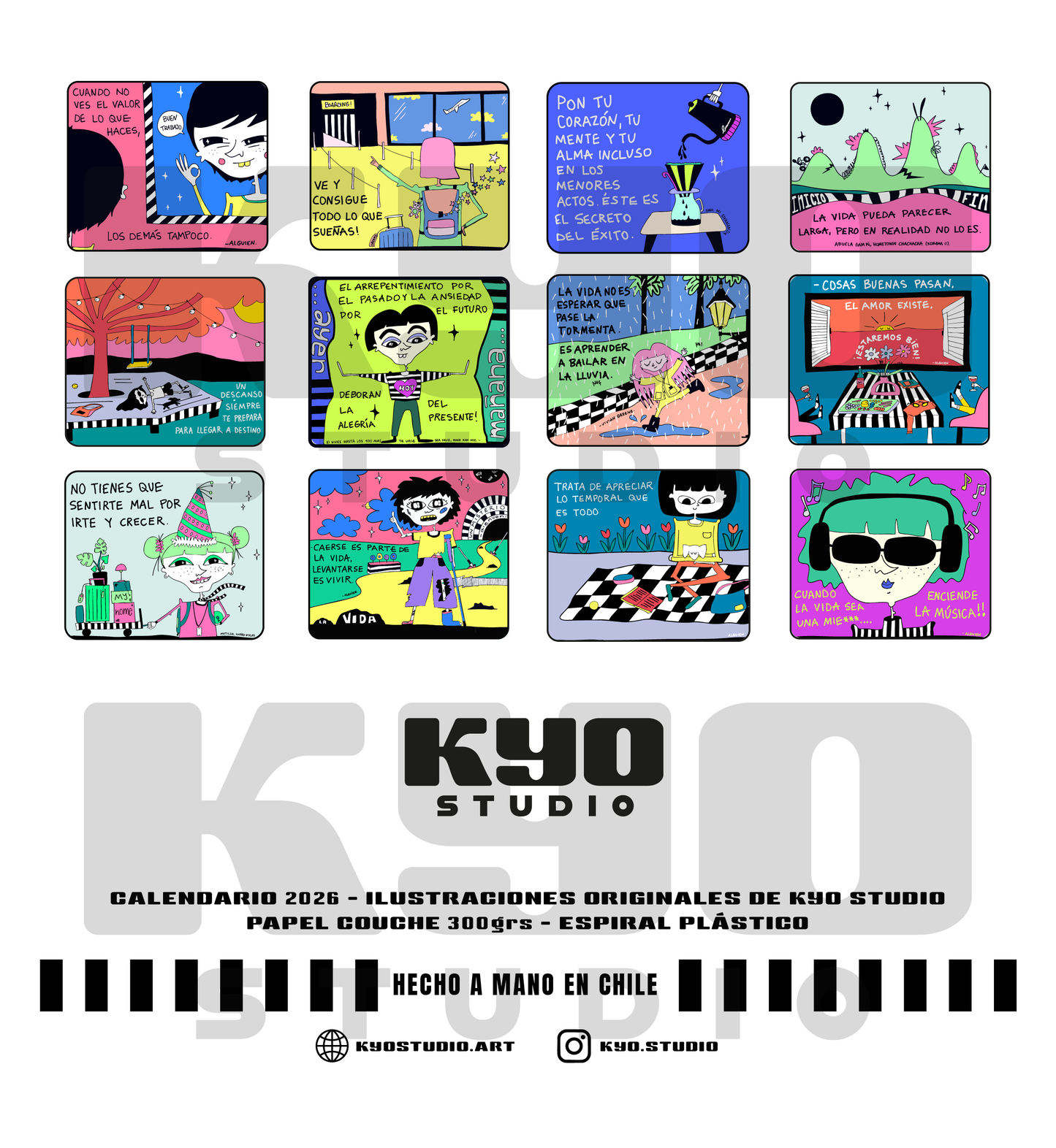 CALENDARIO DE PARED "FRASES" CON PLANNER