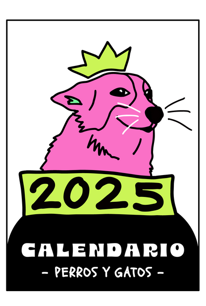 CALENDARIO ESCRITORIO PERROS Y GATOS 2025