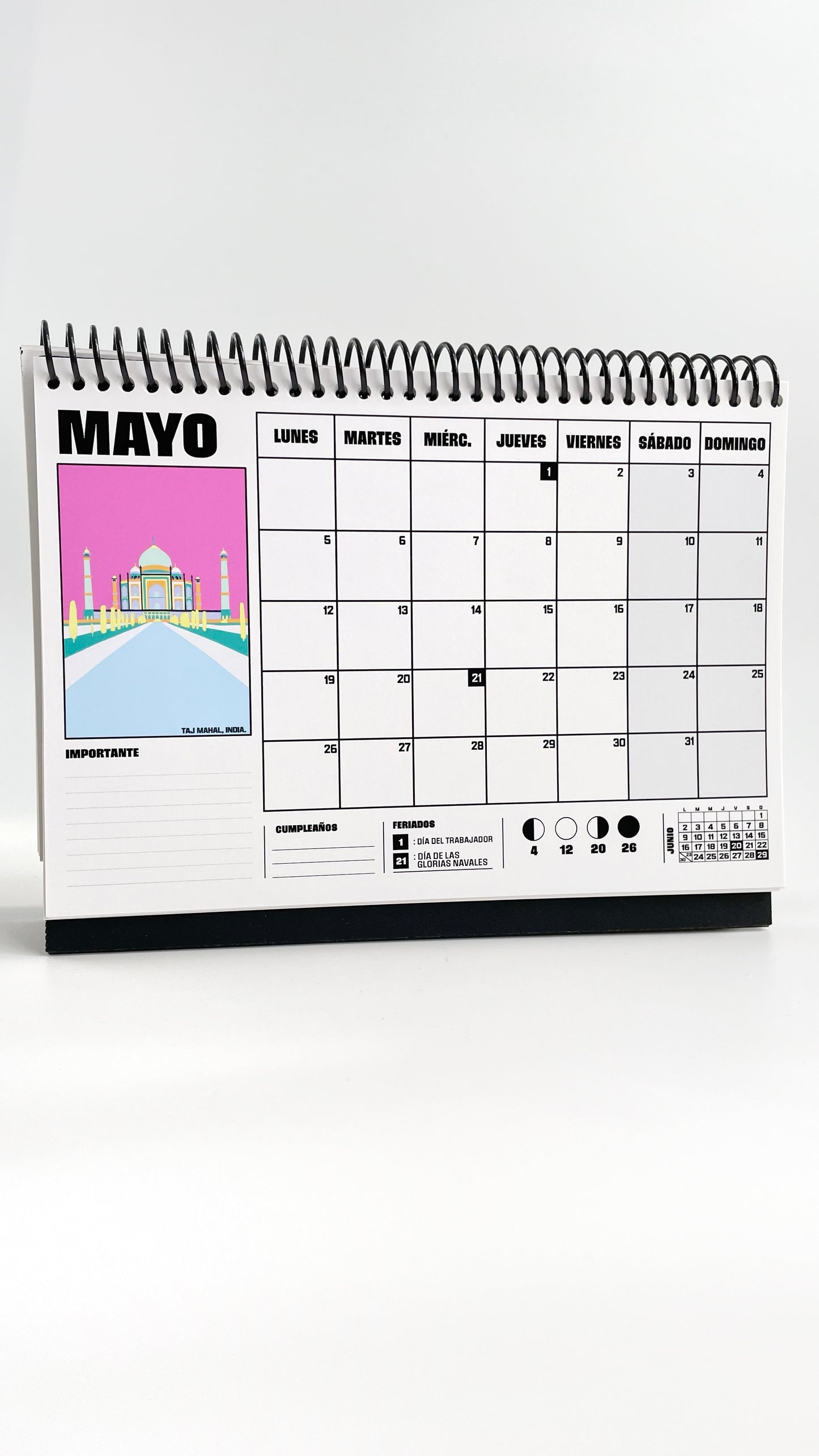 CALENDARIO ESCRITORIO CON PLANNER ALGUNOS LUGARES