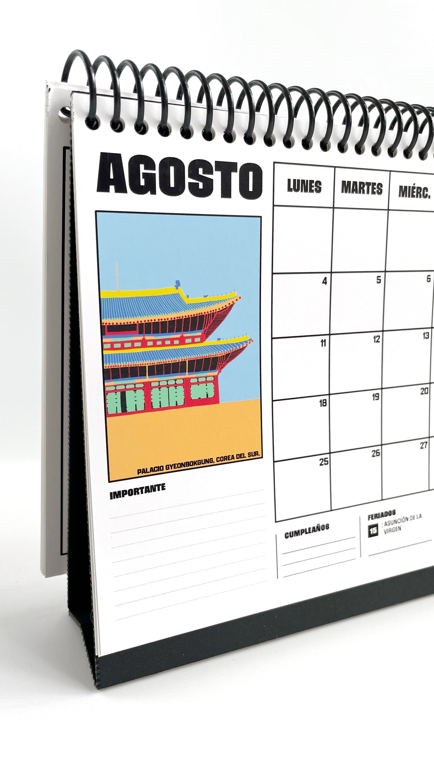 CALENDARIO ESCRITORIO CON PLANNER ALGUNOS LUGARES