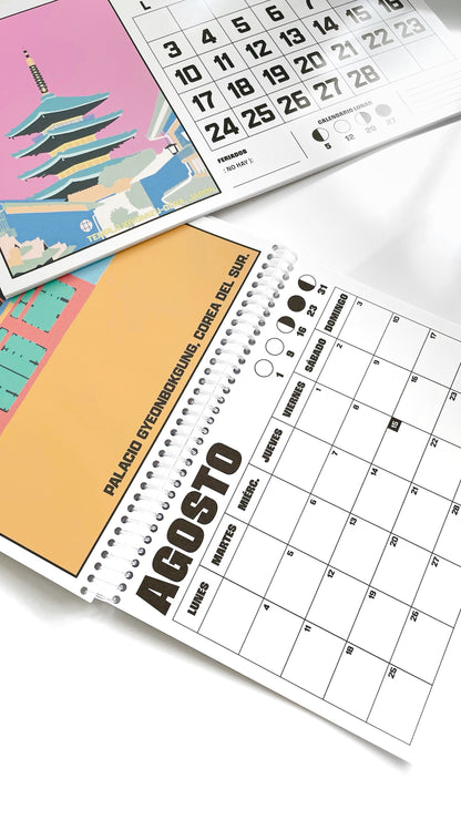 CALENDARIO DE PARED ALGUNOS LUGARES CON PLANNER