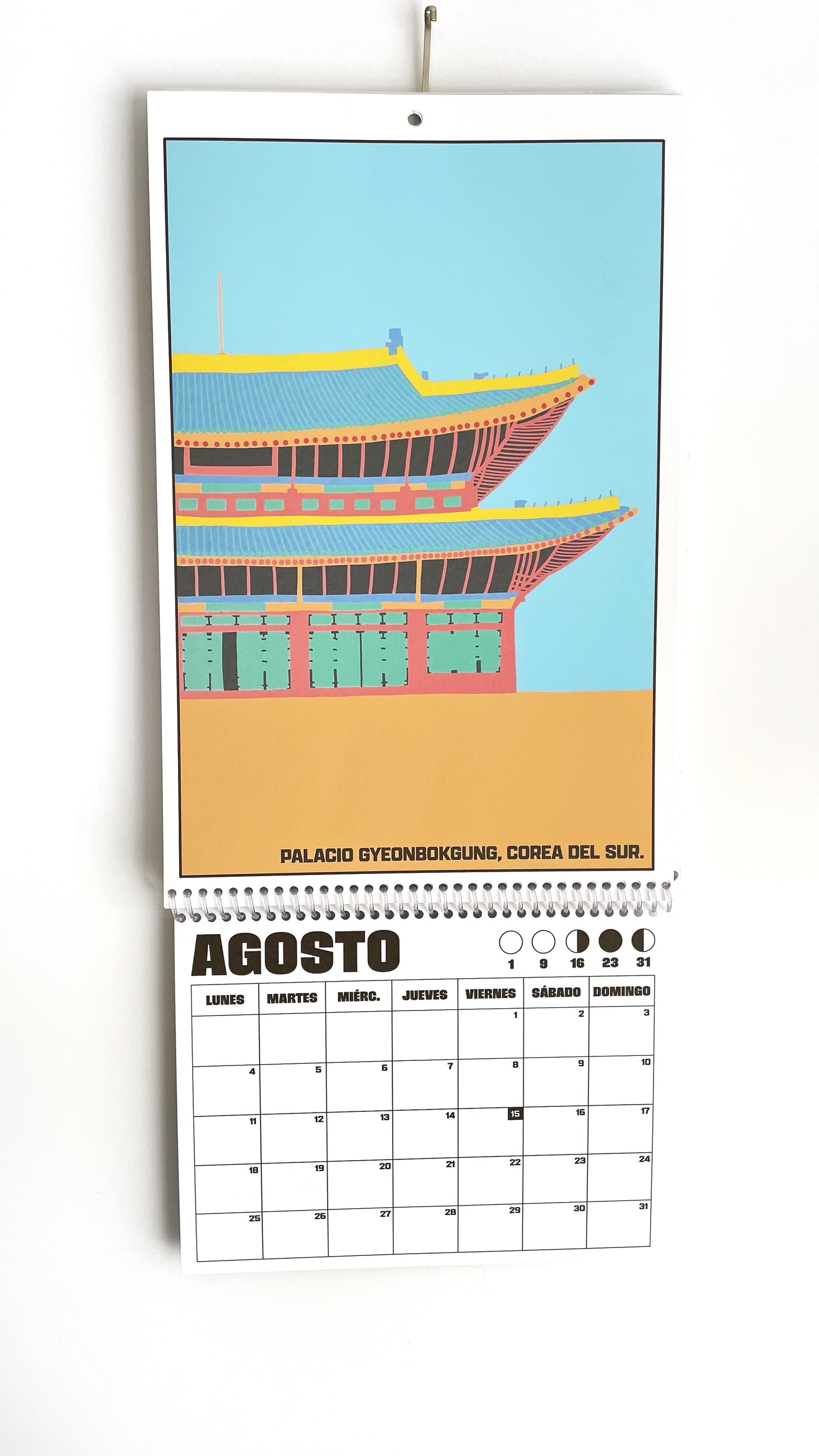 CALENDARIO DE PARED ALGUNOS LUGARES CON PLANNER