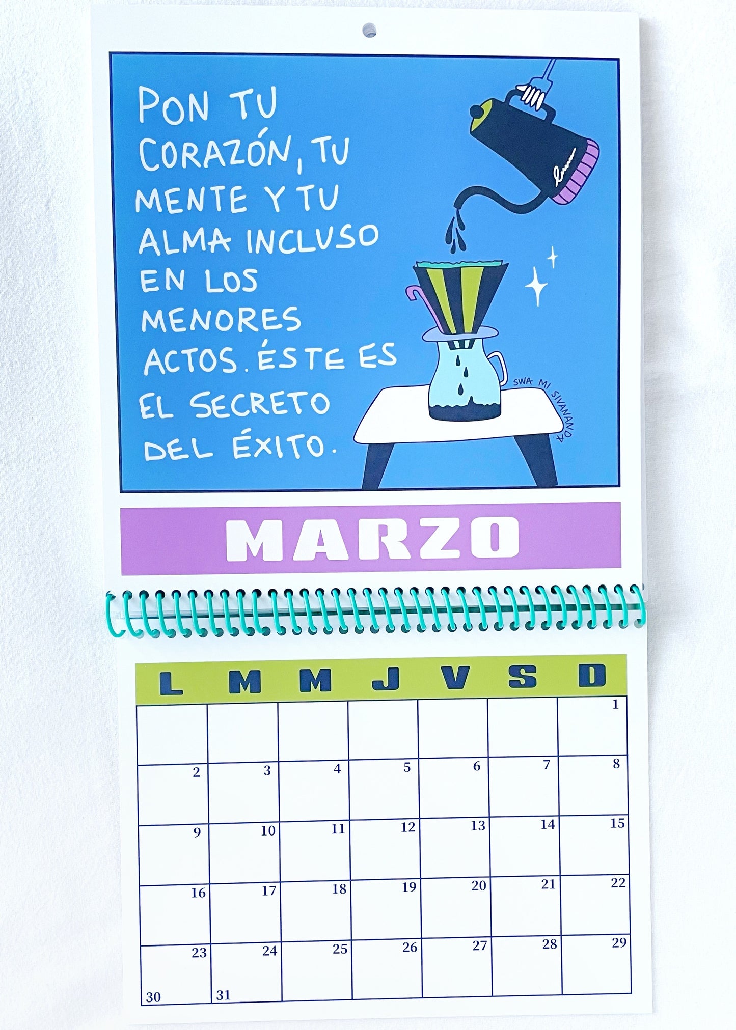 CALENDARIO DE PARED "FRASES" CON PLANNER