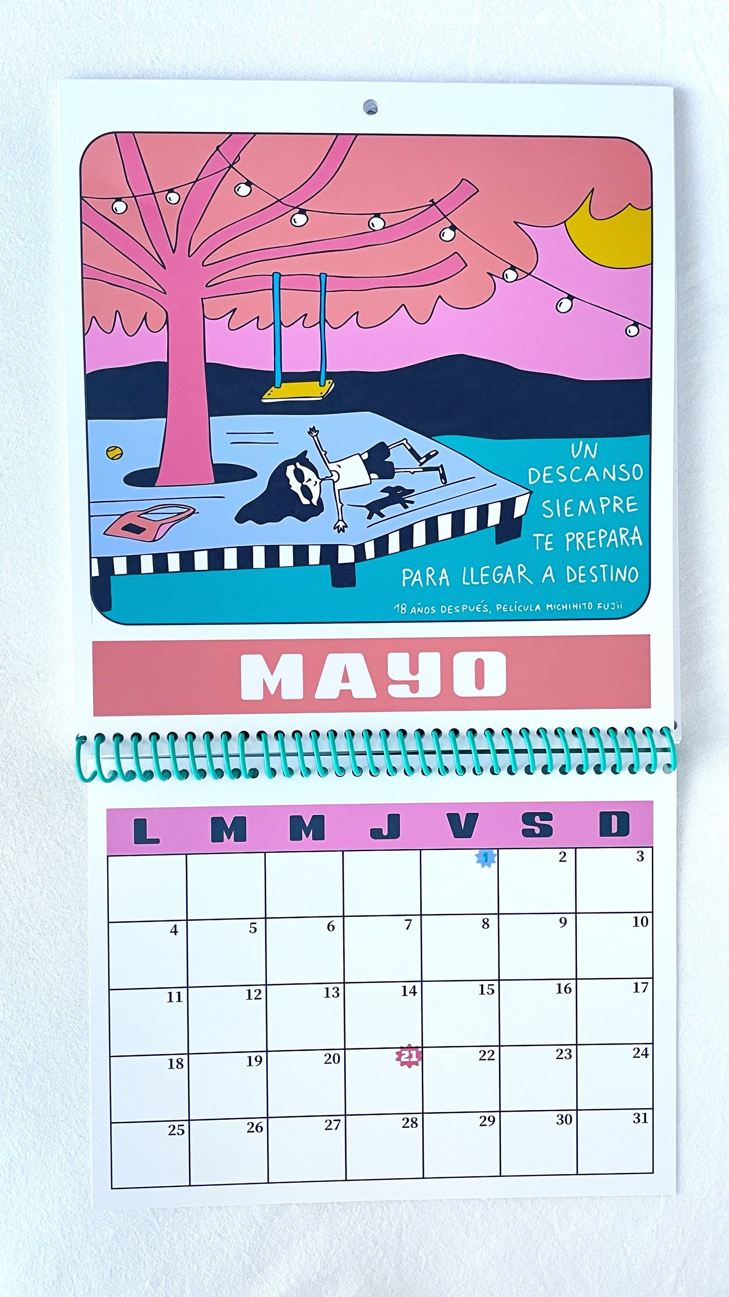CALENDARIO DE PARED "FRASES" CON PLANNER